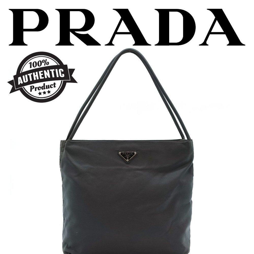 Prada Nylon Triangle logo gray